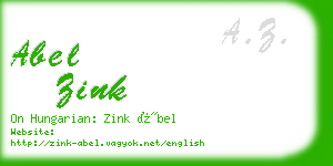 abel zink business card